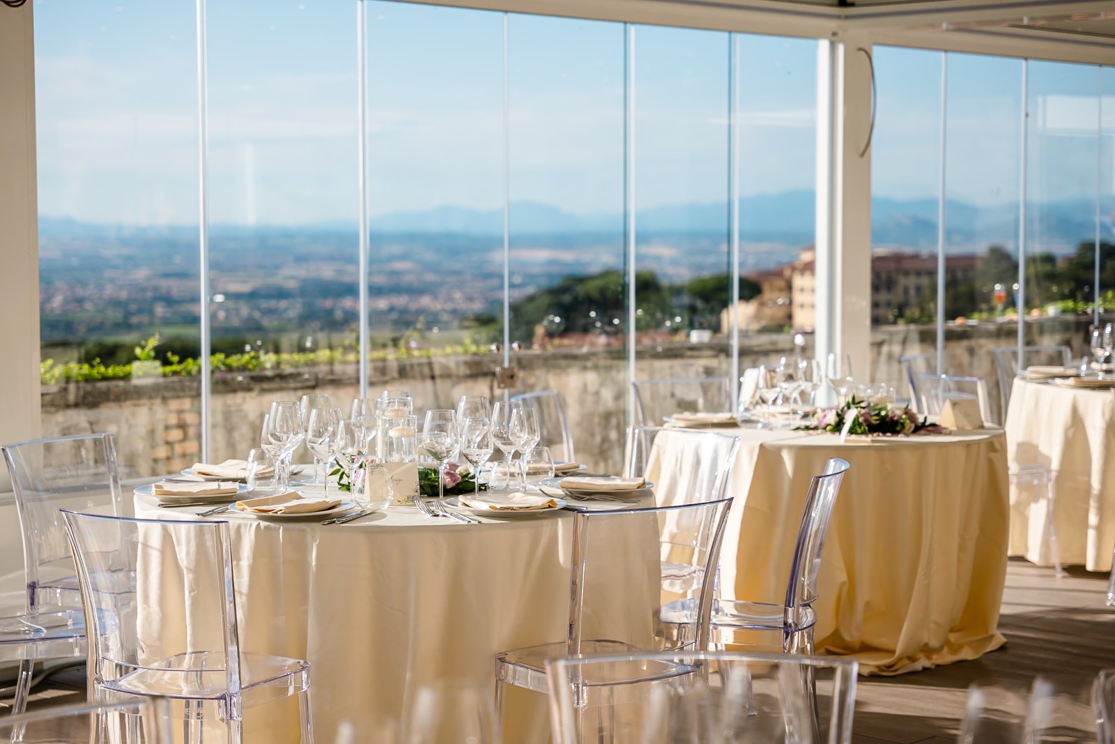 Panoramic terrace overlooking the Roman Castles