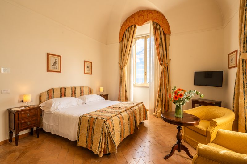 An elegant bedroom at Villa Grazioli